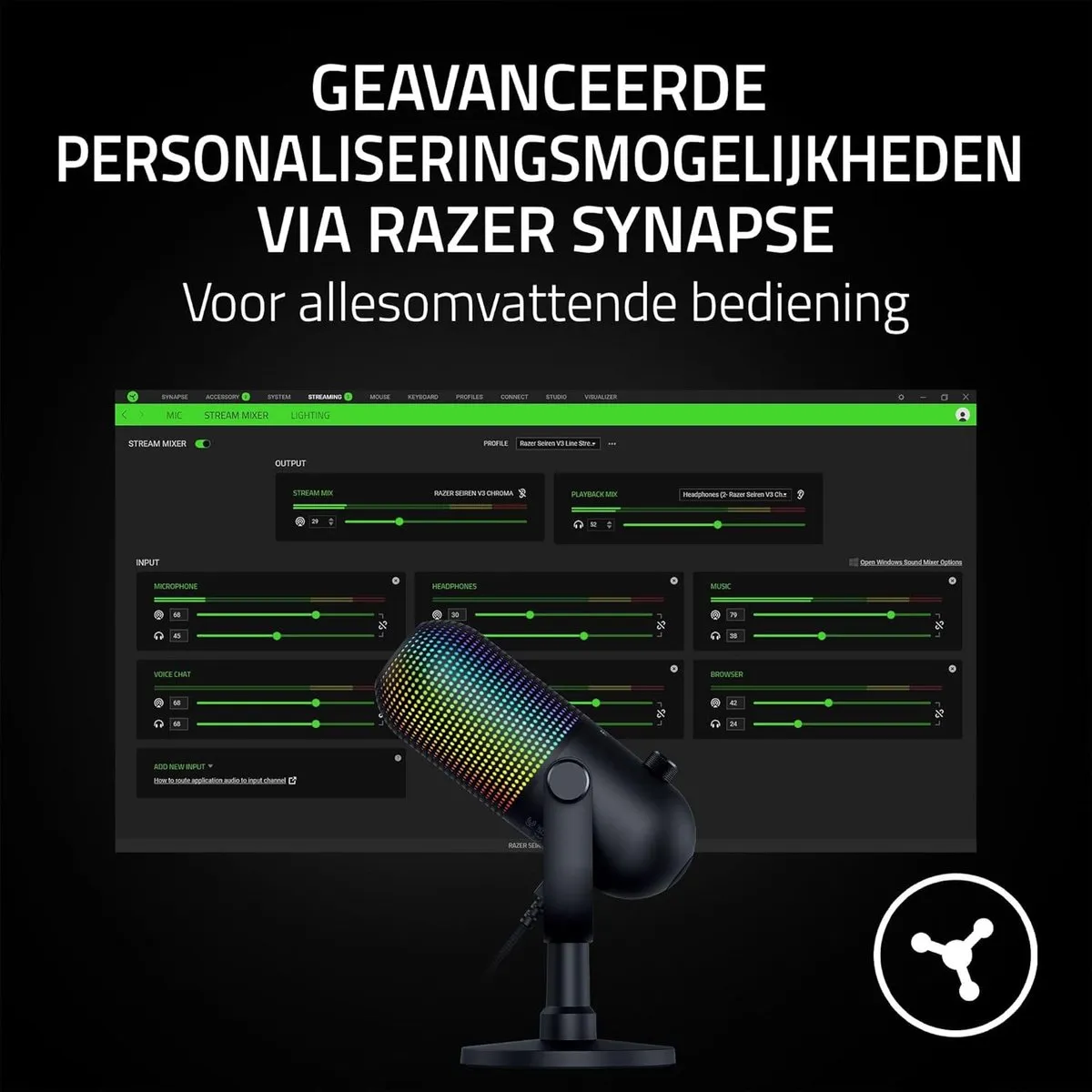 Razer Seiren V3 Chroma RZ19-05060300 USB Gaming Microfoon - Roze