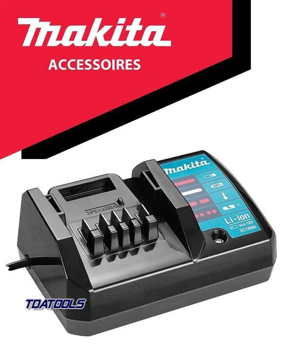 Makita DC18WA Oplader 18V - Zwart