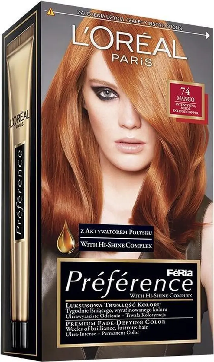 L'Oréal Paris Feria Preference Hairkleur 74 Intensief Koper
