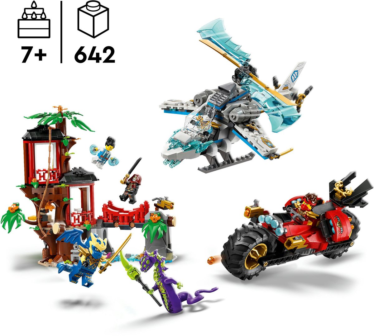 LEGO® NINJAGO 71857 Krachtmeting bij de boomhut met de Ninja-fiets (71857)