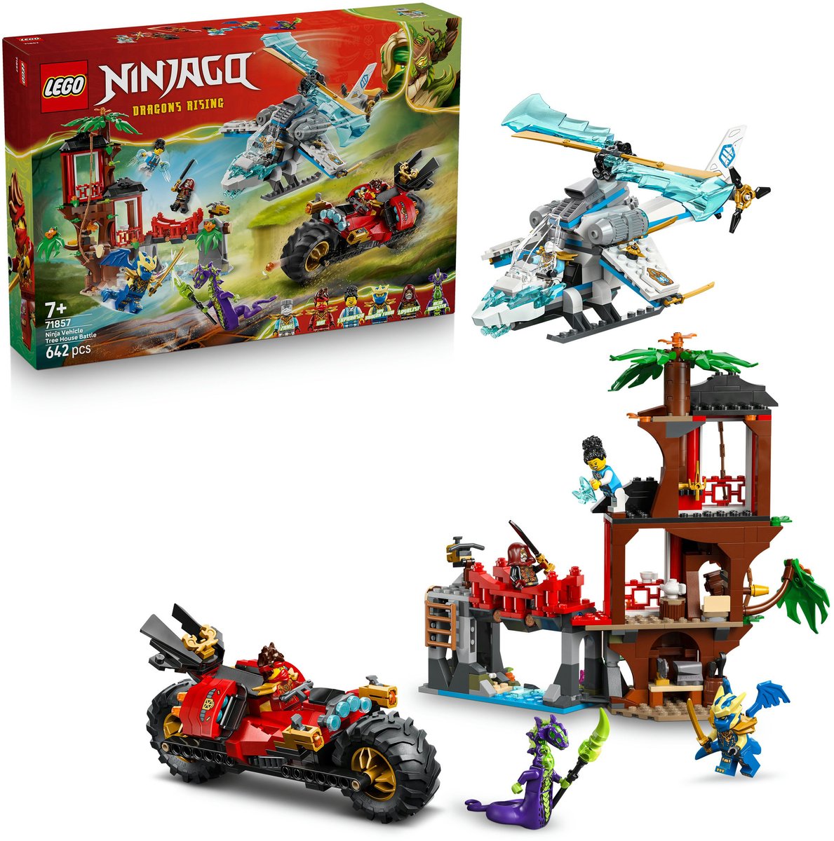 LEGO® NINJAGO 71857 Krachtmeting bij de boomhut met de Ninja-fiets (71857)