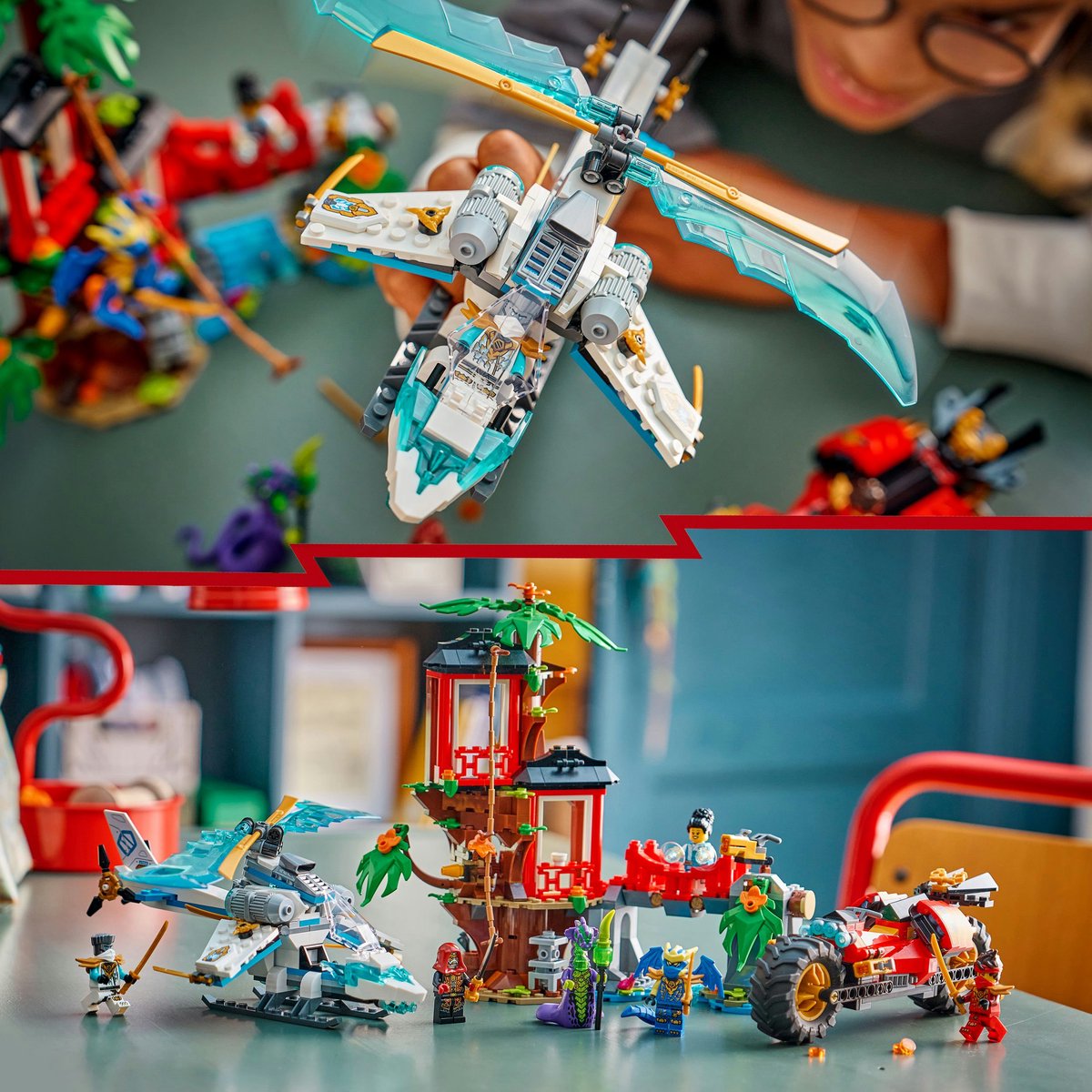 LEGO® NINJAGO 71857 Krachtmeting bij de boomhut met de Ninja-fiets (71857)