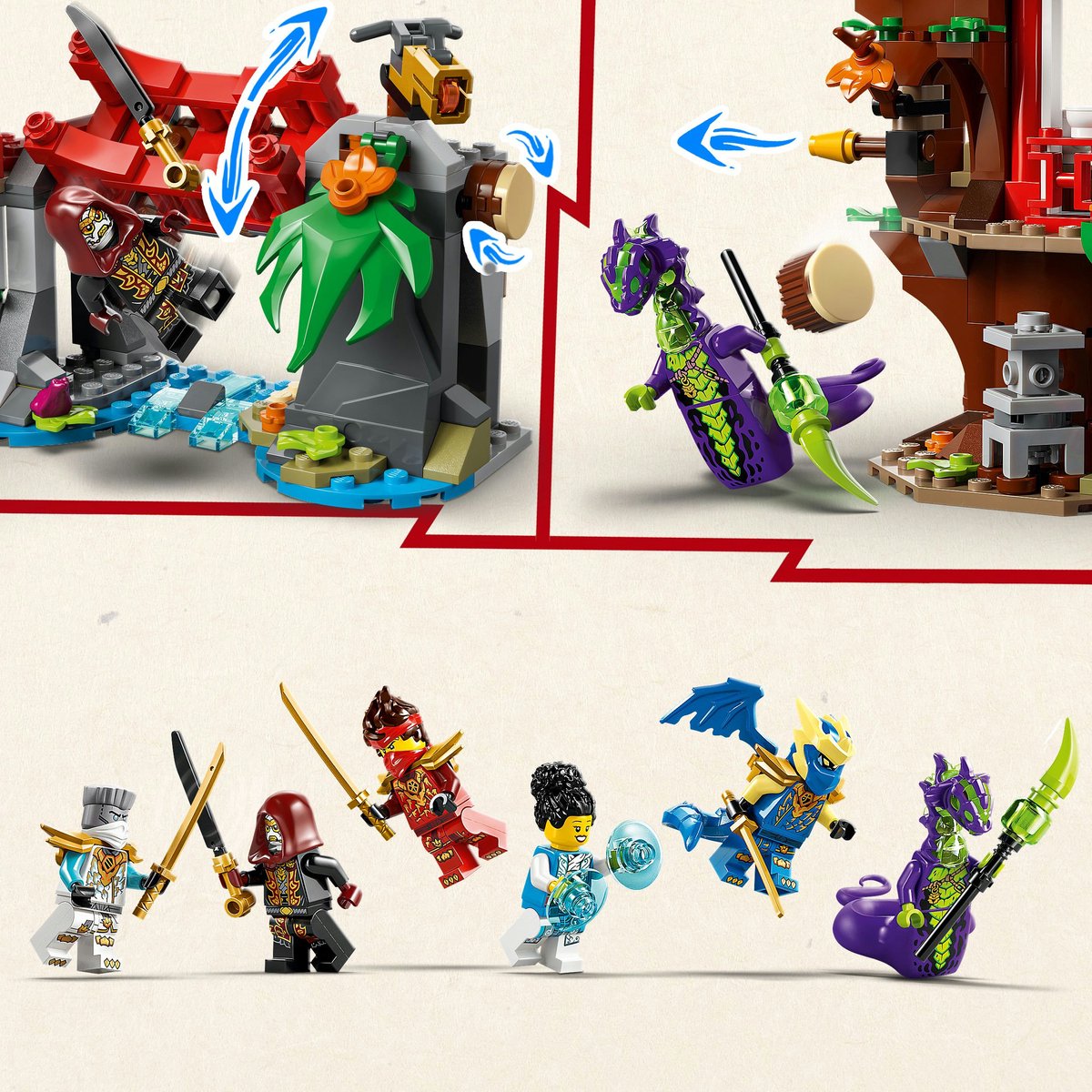 LEGO® NINJAGO 71857 Krachtmeting bij de boomhut met de Ninja-fiets (71857)