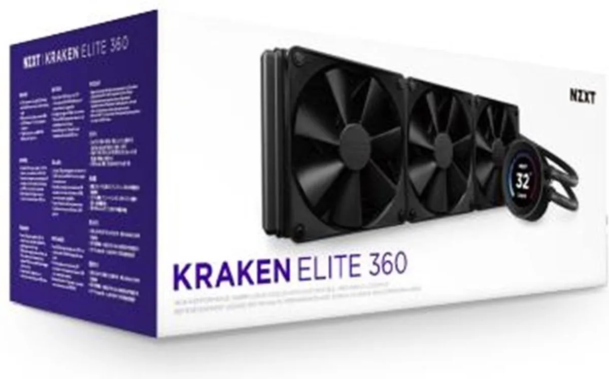 NZXT Kraken Elite RL-KN36E-B1 - 360mm Koelsysteem - 3x 12cm Ventilatoren - Zwart