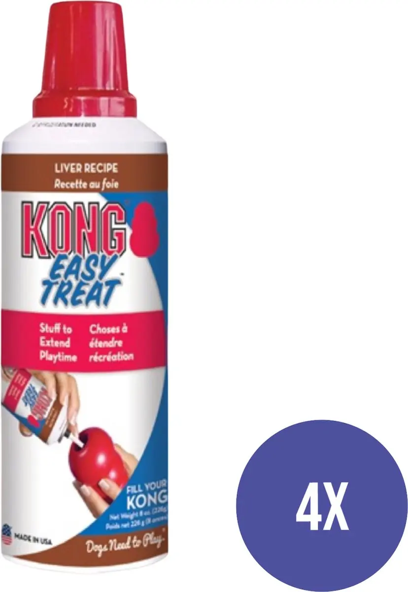 KONG Easy Treat Lever - 4 Stuks