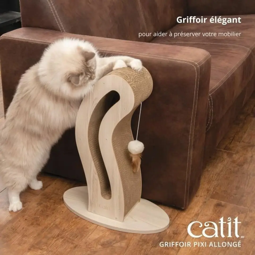 Catit CA Pixi Scratcher Cat Tail - Houtkleur