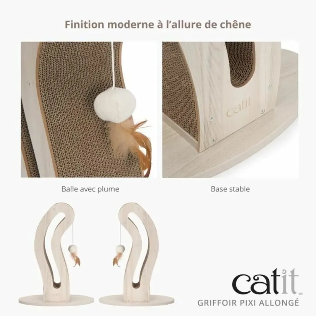 Catit CA Pixi Scratcher Cat Tail - Houtkleur - afbeelding 6 van 6