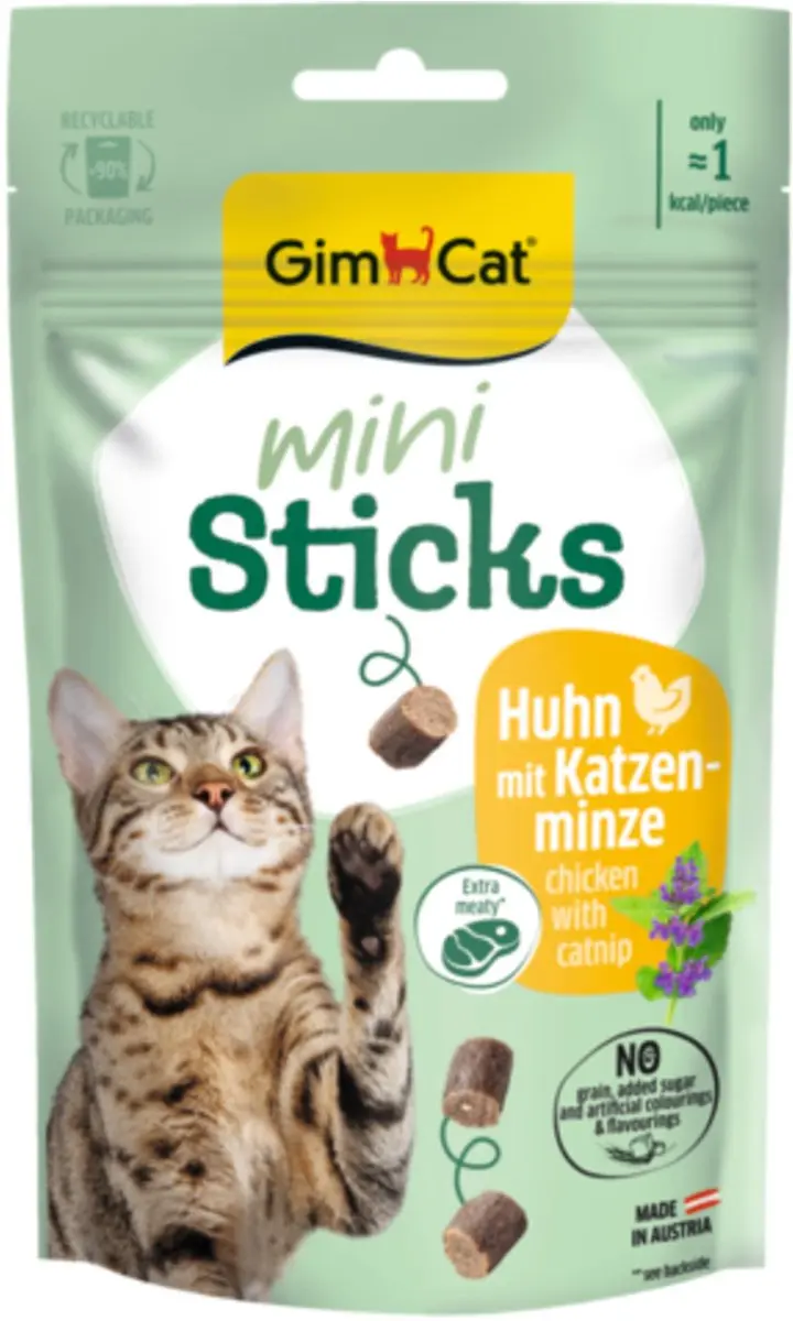 GimCat Mini Sticks Kip Kattenkruid 50g