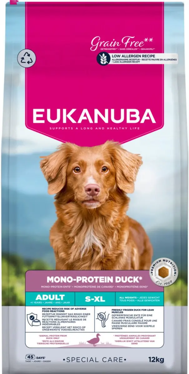 Eukanuba Special Care Adult Duck Droogvoer 12kg