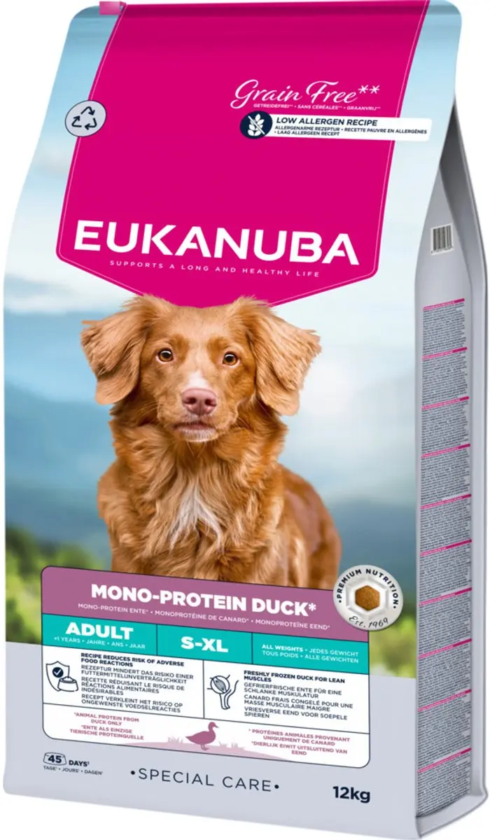 Eukanuba Special Care Adult Duck Droogvoer 12kg