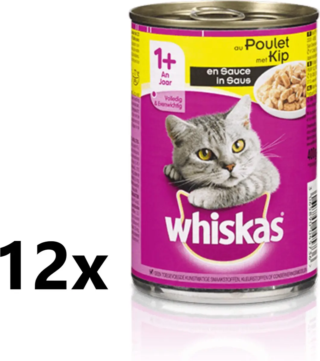 Whiskas Adult Kip Blik Kattenvoer 12x400g