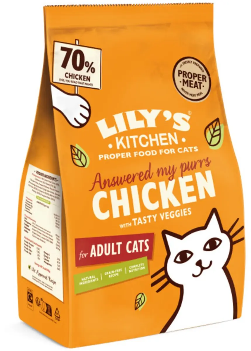 Lily's Kitchen Kattenvoer Droog Adult Kip & Groenten - 2x800g