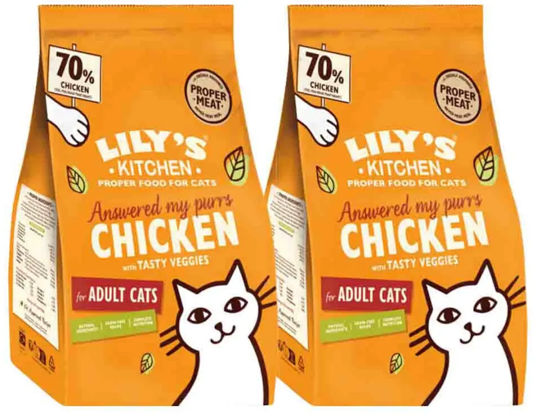 Lily's Kitchen Kattenvoer Droog Adult Kip & Groenten - 2x800g