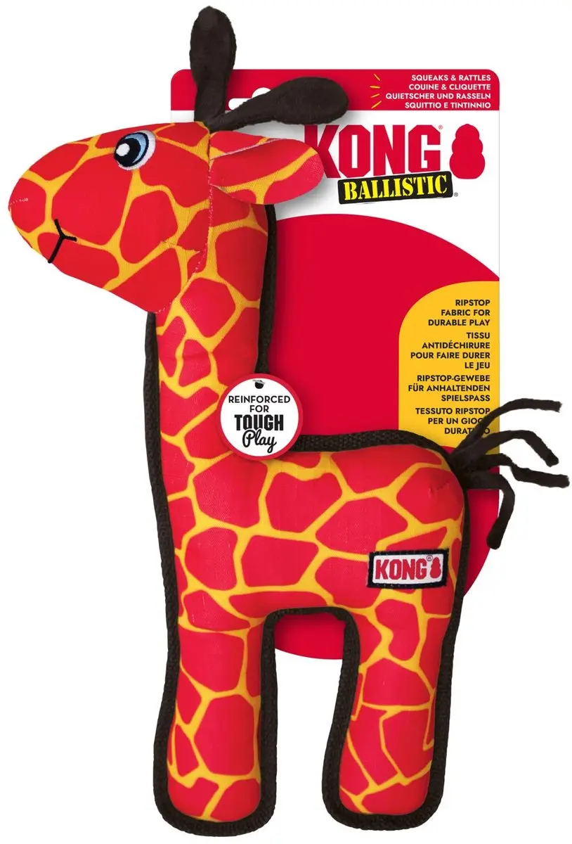 KONG Ballistic Giraffe Hondenspeelgoed M - Pink