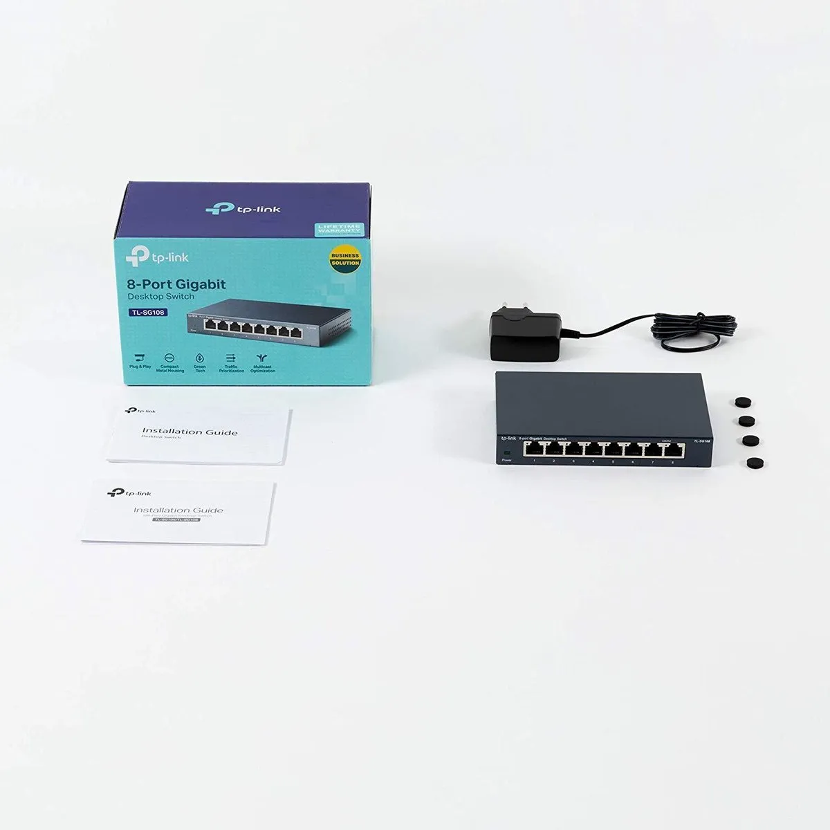 TP-Link TL-SG108 Unmanaged Switch 8 Poorten - Blauw