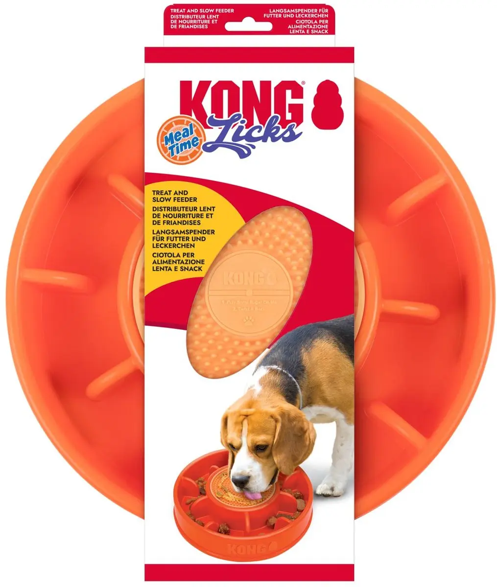 KONG Licks Mealtime Hondenspeelgoed - L - Oranje