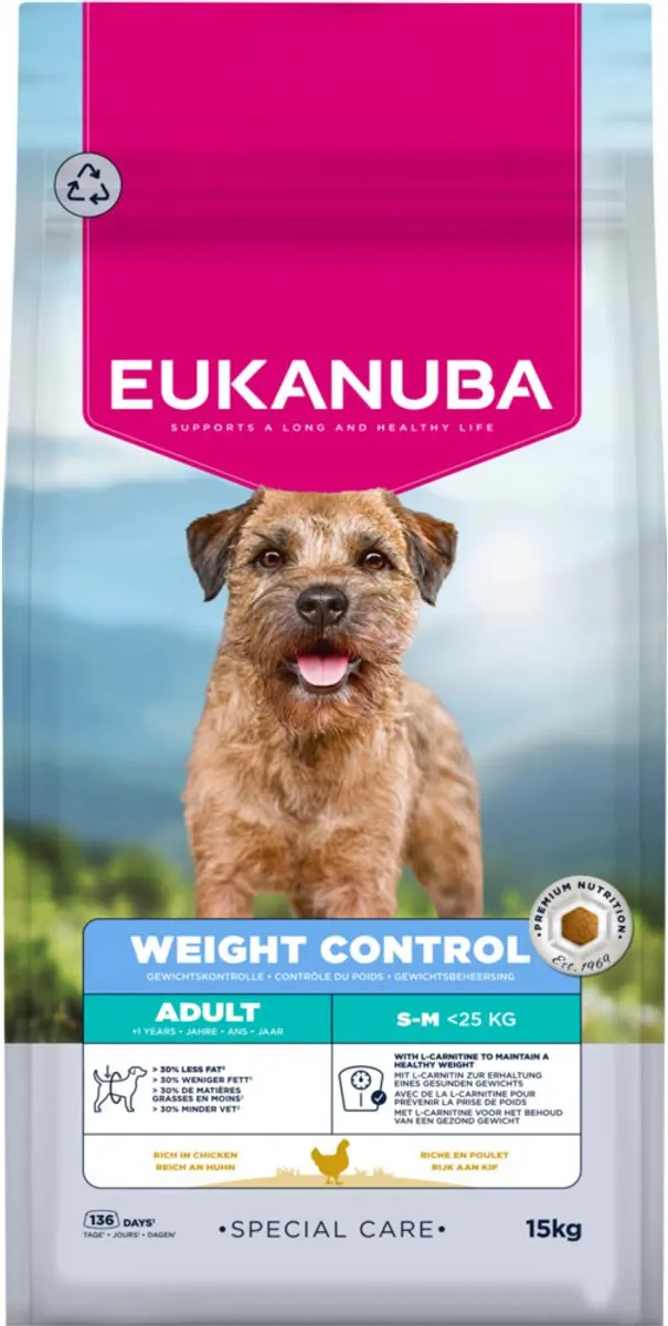 Eukanuba Special Care Adult Small/Medium Weight Control Hondenvoer