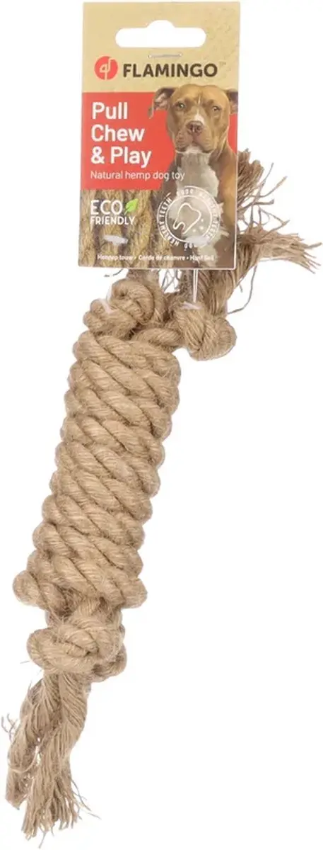 Flamingo Hondenspeelgoed Touw met 4 Knopen 27cm