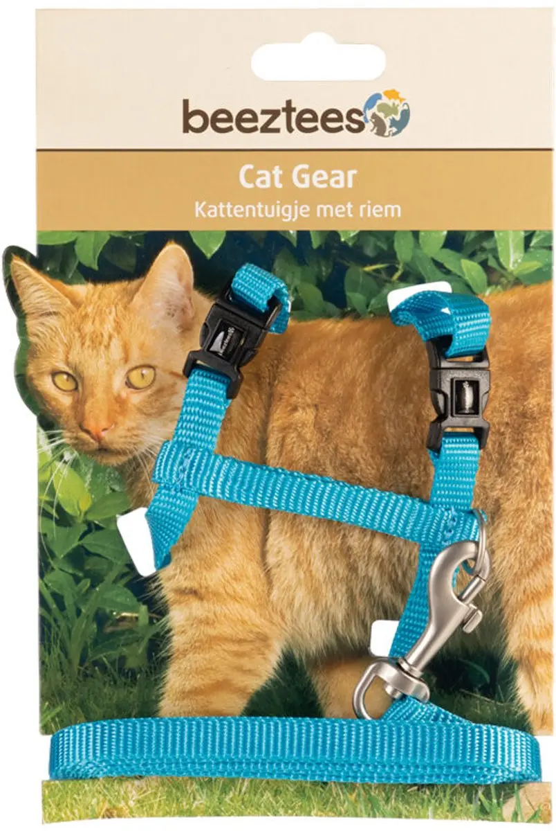Beeztees Nylon Kattentuig Uni - 27-45cm Lichtblauw
