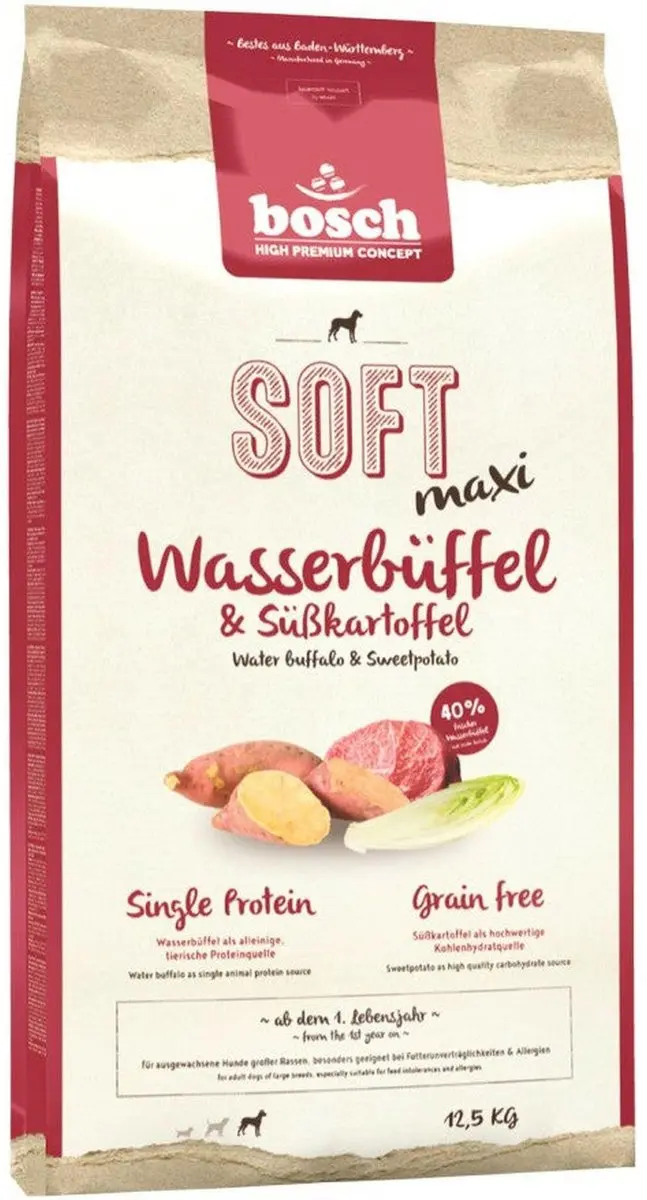 Bosch Soft Maxi Hondenvoer Waterbuffel & Zoete Aardappel 12,5 kg
