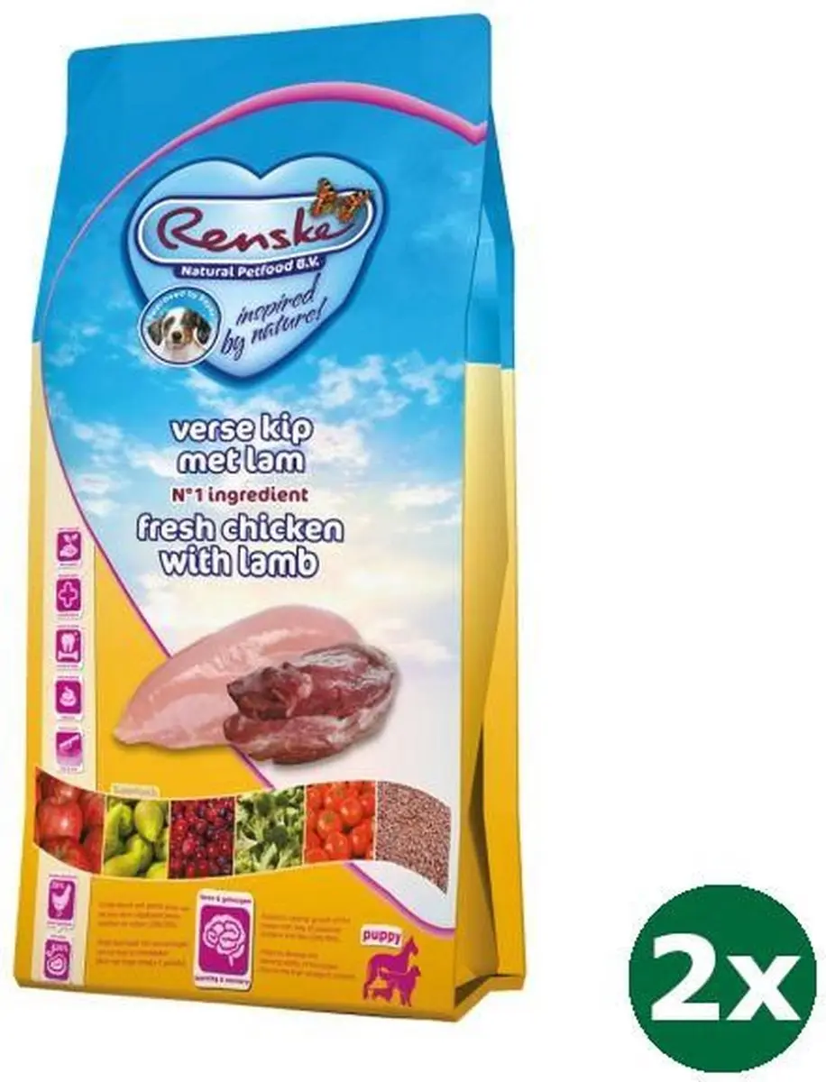 Renske Super Premium Puppy Kip/Lam 2x6,5kg