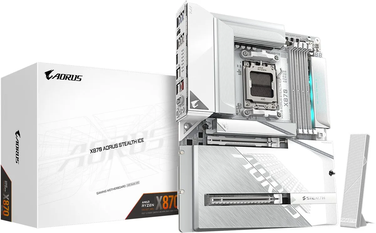 Gigabyte X870 AORUS STEALTH ICE X870 ATX Moederbord