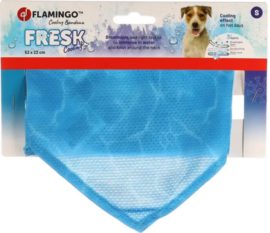 Flamingo Fresk Inou Blauwe Koelbandana Hond M - 70cm - afbeelding 6 van 6