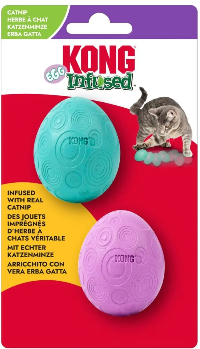 KONG Infused Catnip Egg - Blauw