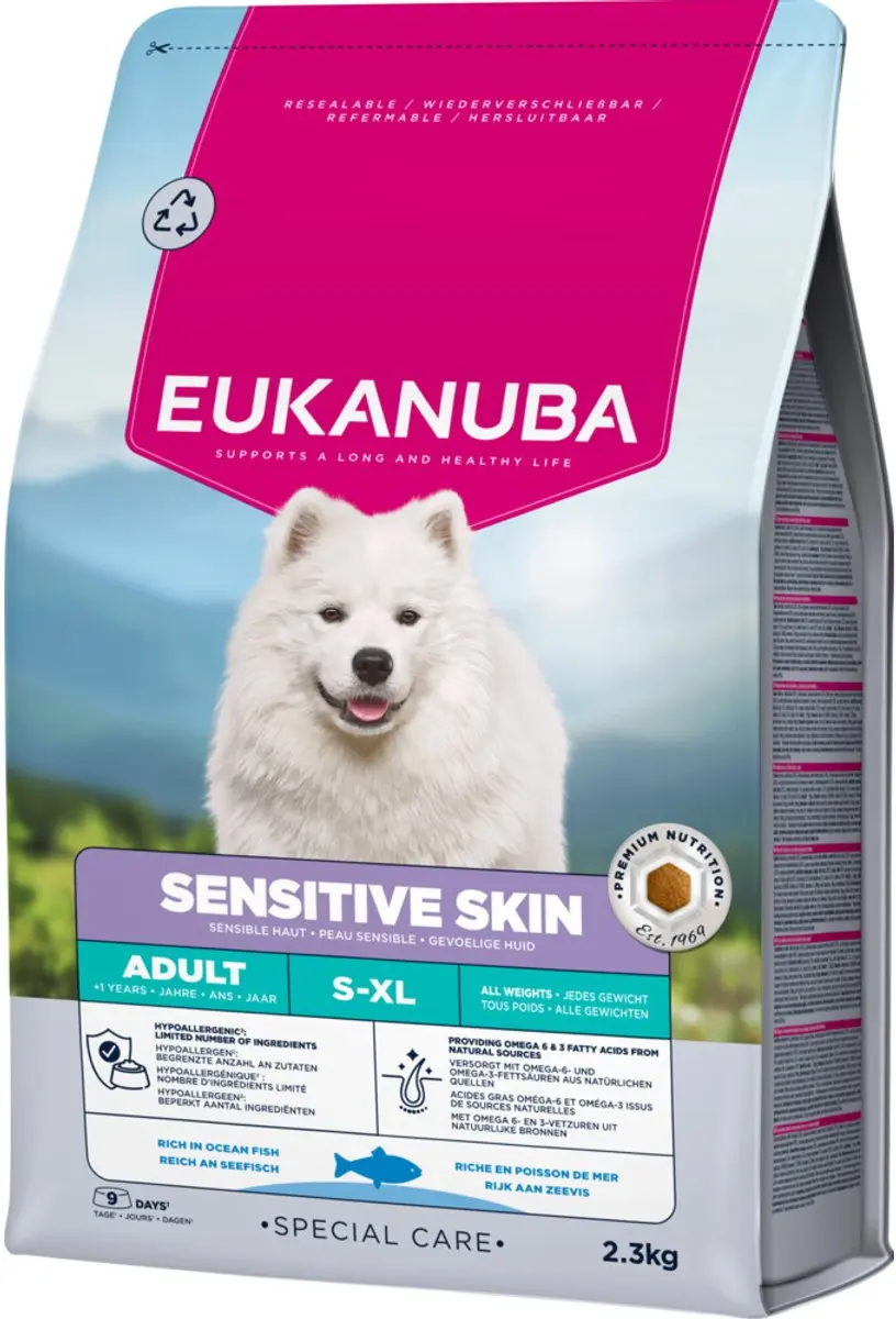 Eukanuba Special Care Adult Sensitive Skin Droogvoer - 3x2,3kg