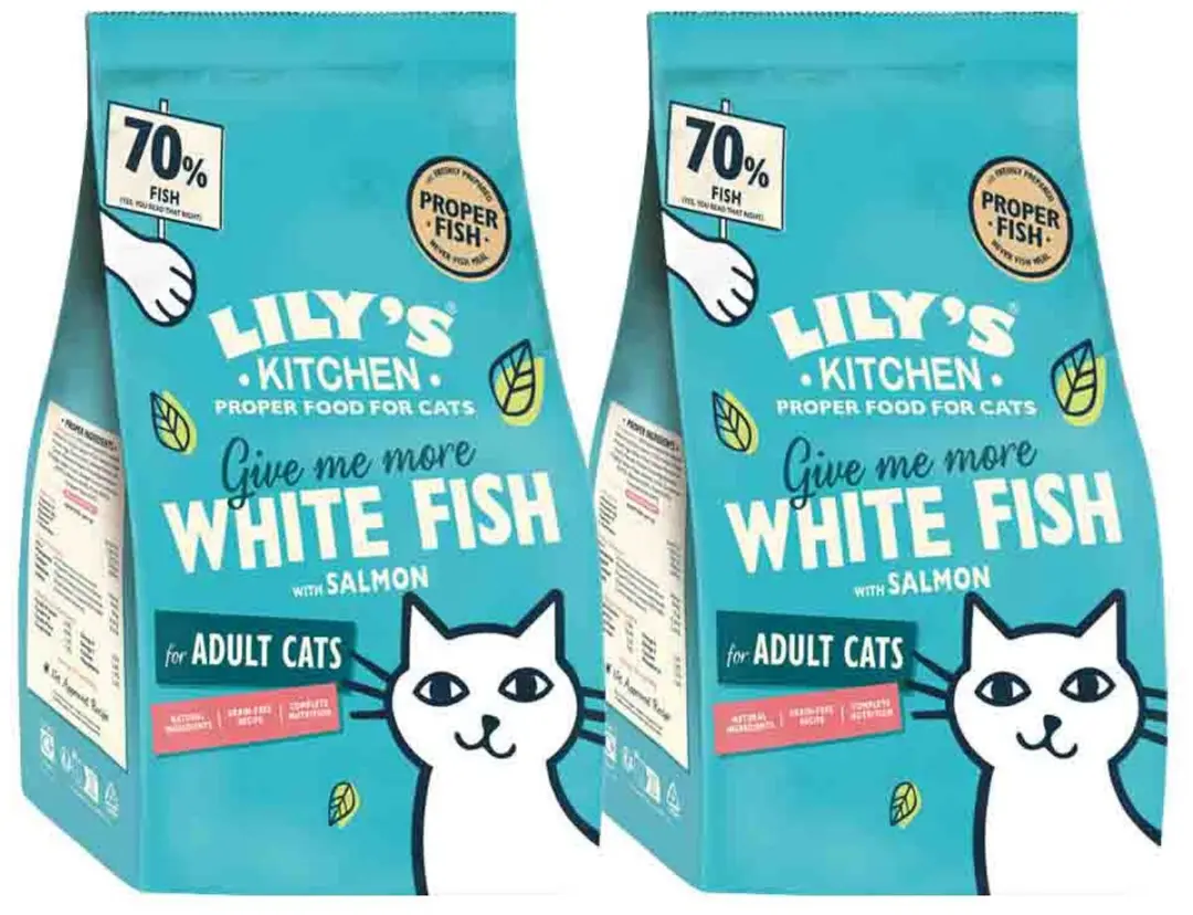 Lily's Kitchen Droog Kattenvoer Adult Witvis & Zalm - 2x800g