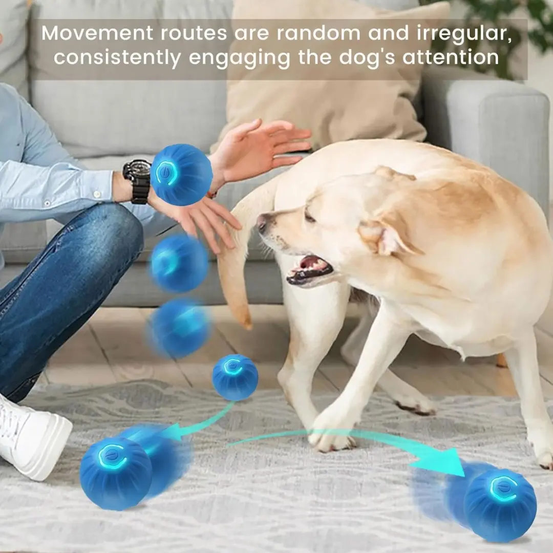 ECTEATOY Interactieve Rollende LED-Bal - Blauw - afbeelding 6 van 6