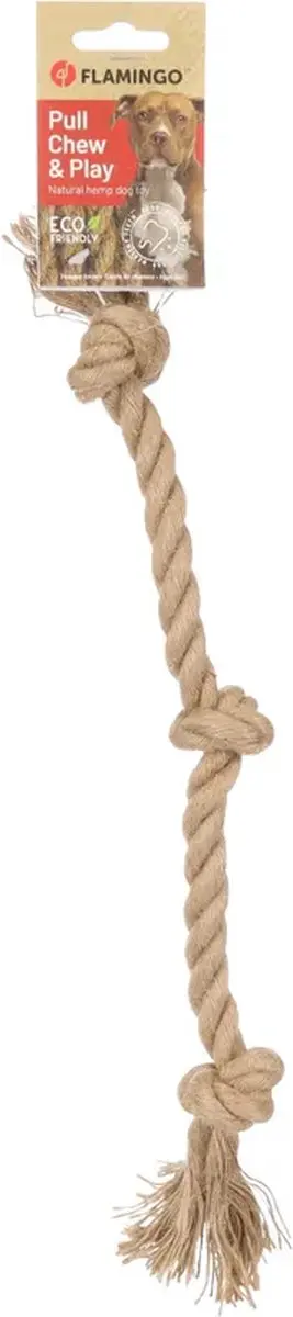 Flamingo Touw Hondenspeelgoed 44cm - Beige - afbeelding 4 van 4