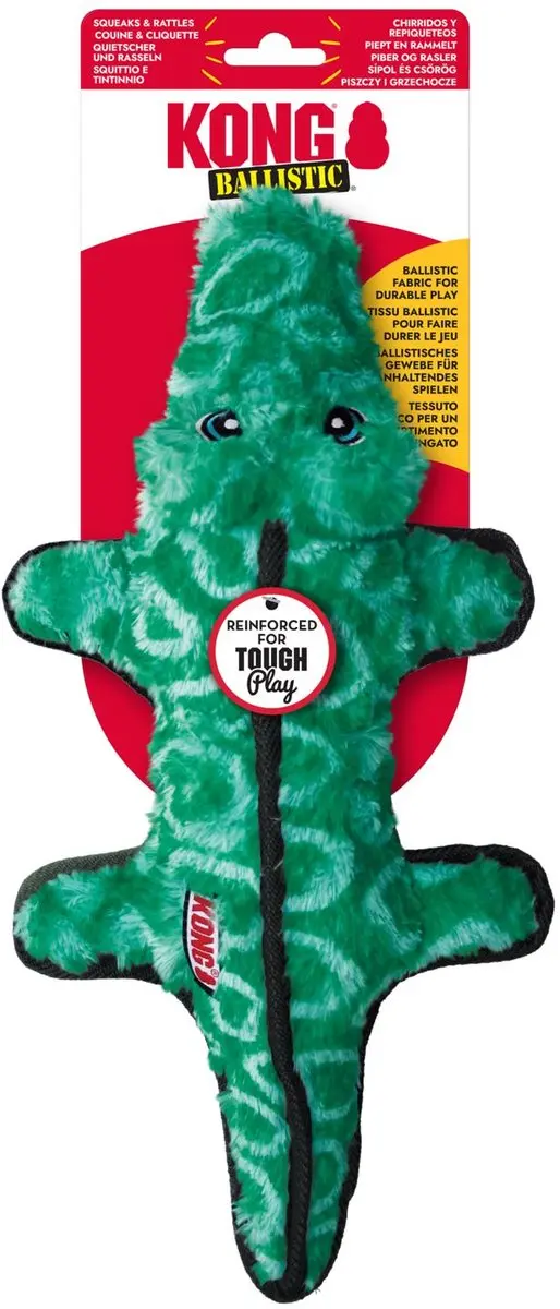 KONG Ballistic Alligator Hondenspeelgoed M/L - Groen