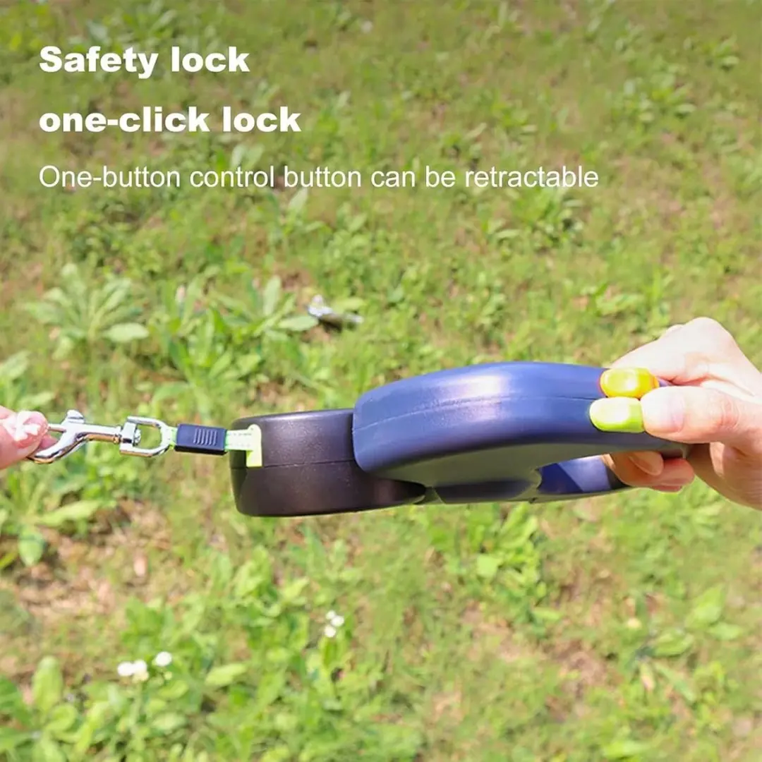 ECTEATOY Automatische Intrekbare Hondenriem 3m - Donkerblauw