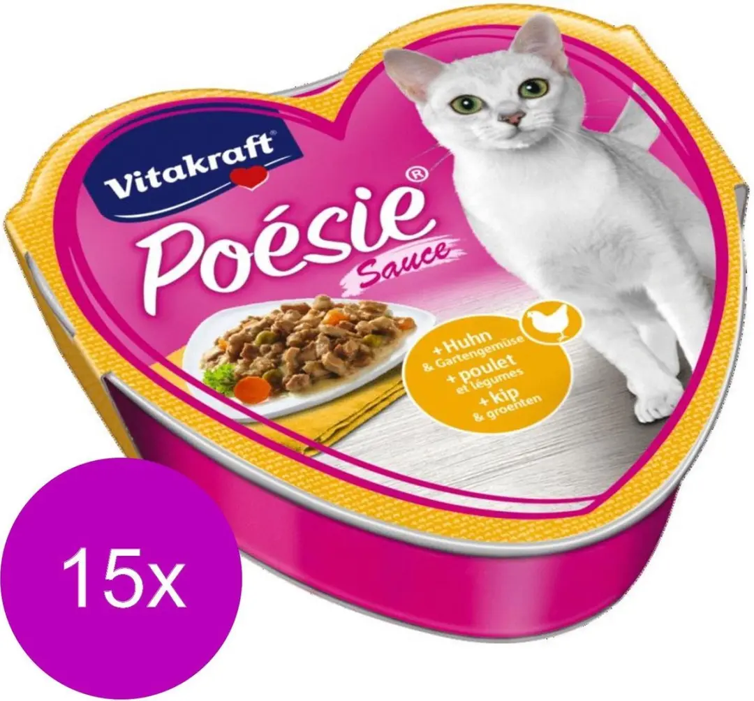 Vitakraft Poésie Saus Alu Kattenvoer Kip & Groente