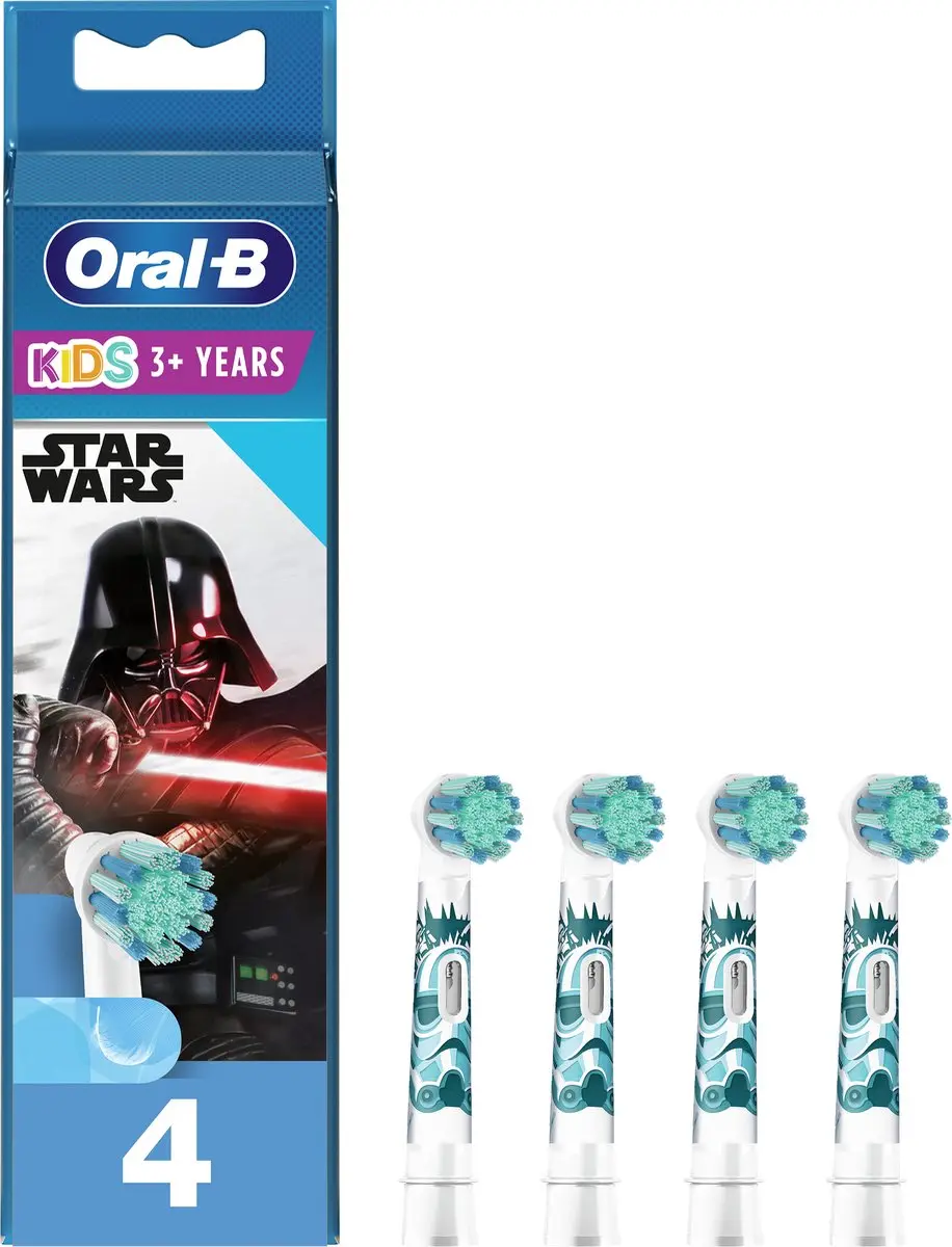 Oral-B Kids Star Wars Opzetborstels - 4 Stuks - Rood
