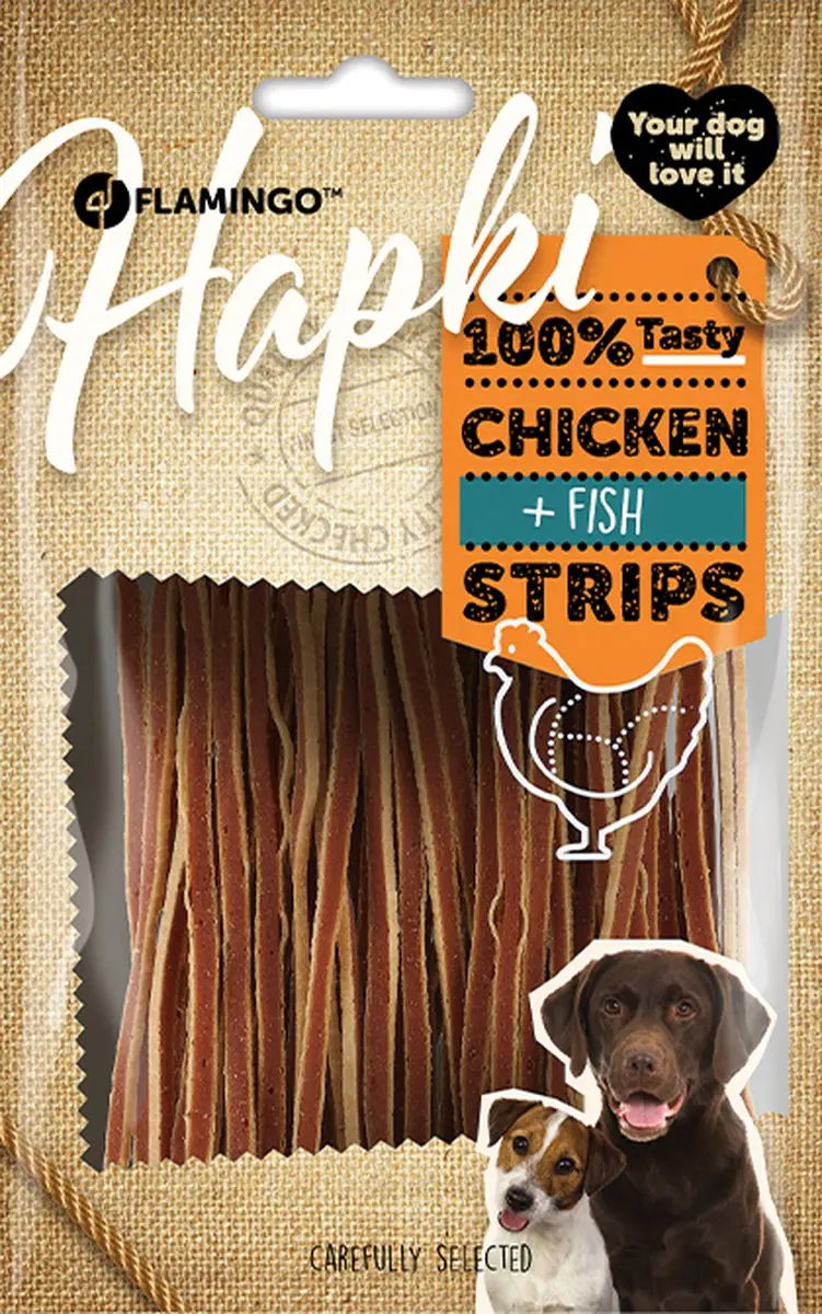 Flamingo Hapki Sushi Strips Fijn Kip & Vis 85g