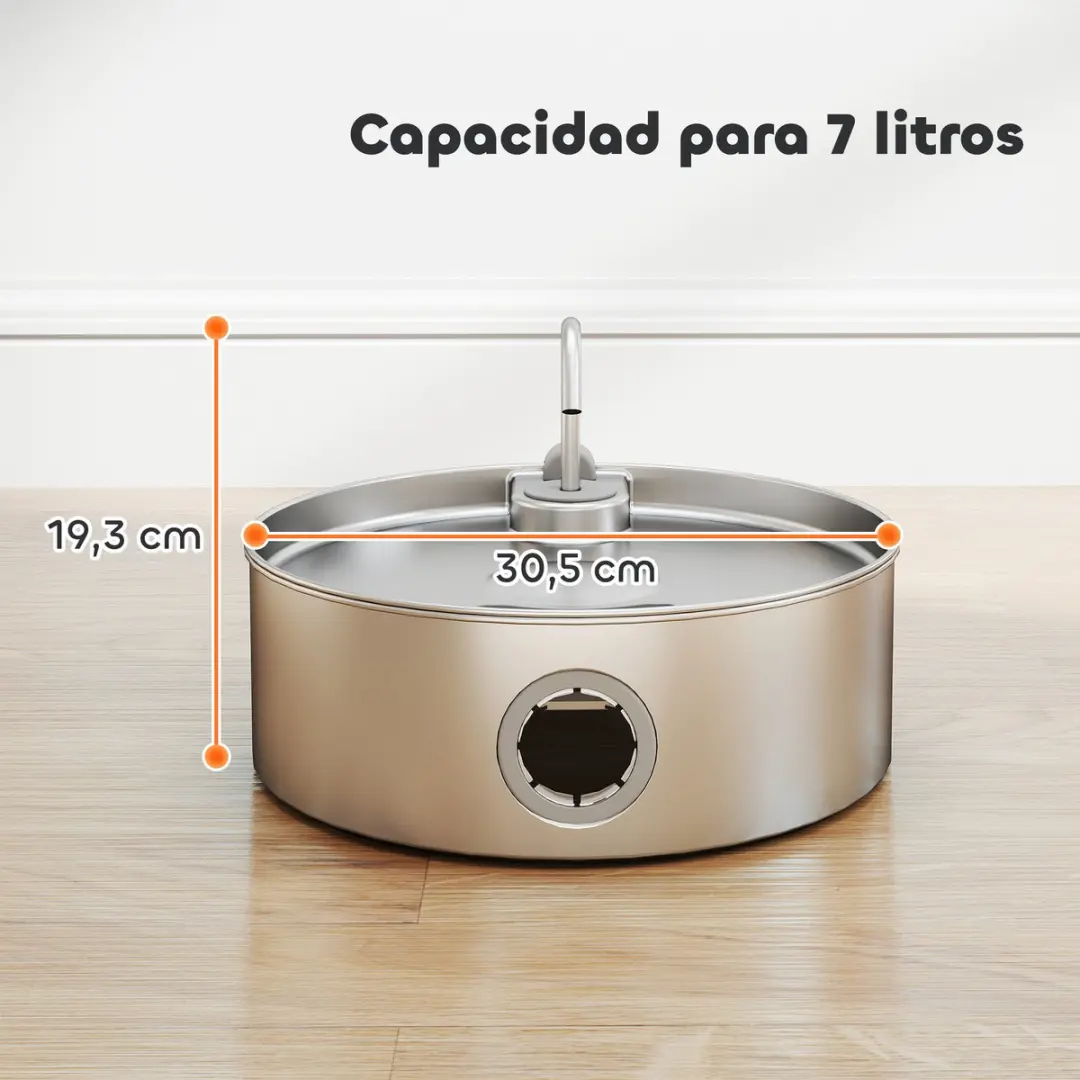 ECTEATOY RVS Drinkfontein 7L - Zilver