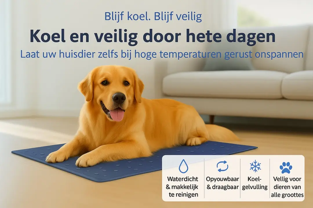 Flamingo Koelmat Honden/Katten M - 70x50cm - Drop Grijs