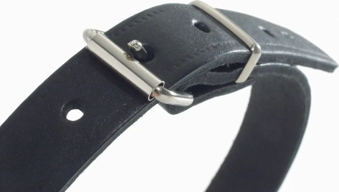 Beeztees Halsband Hond Leer Zwart 43-52cm x 20mm