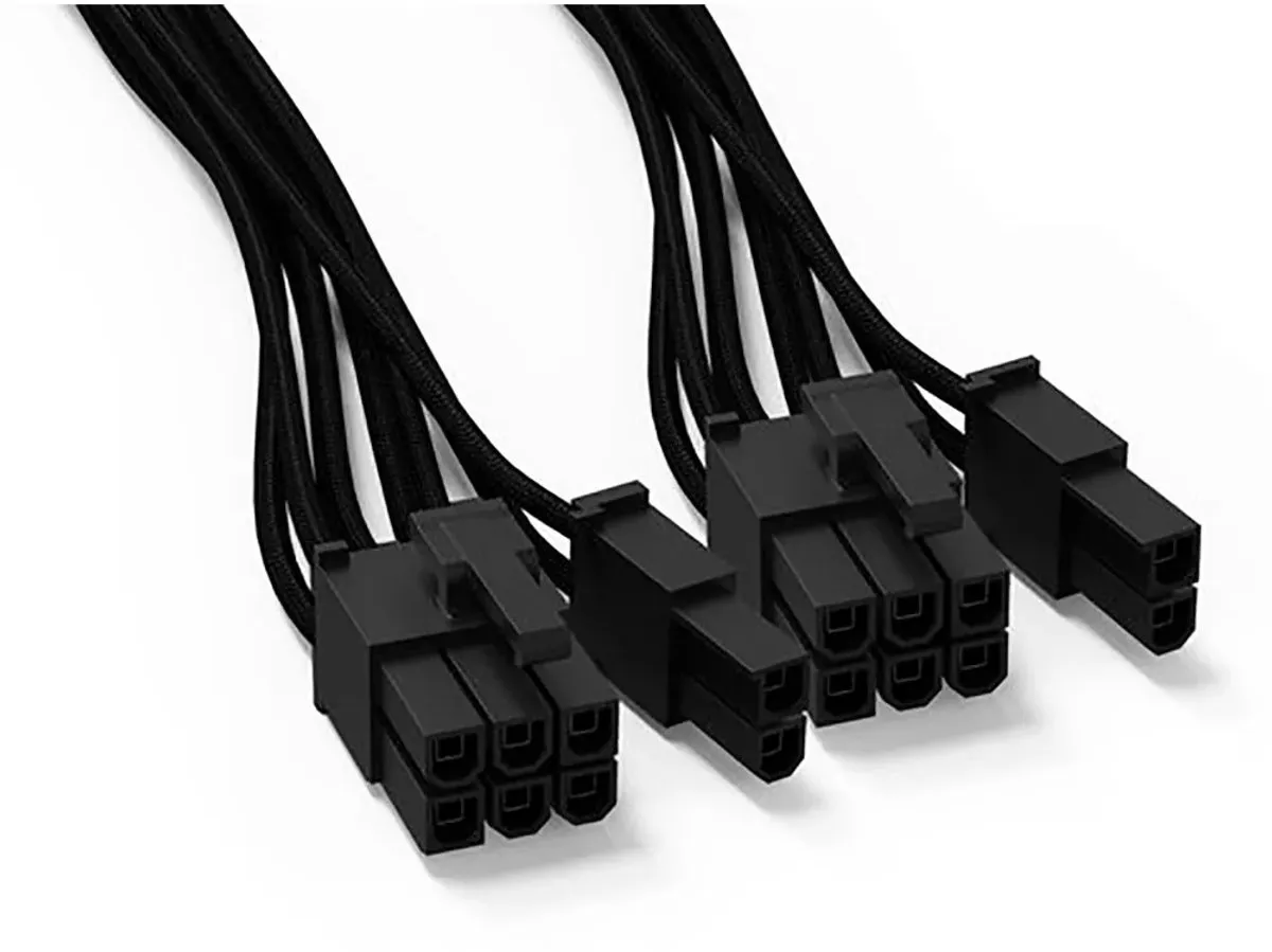 be quiet! Stroomkabel ATX 2x 8-polig 12 PIN 0.60m - Zwart
