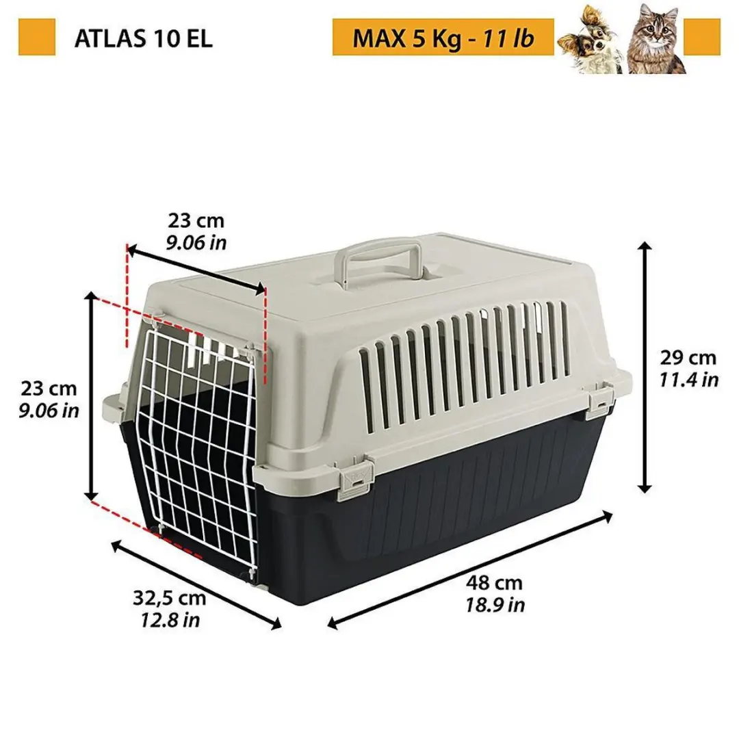 Ferplast Atlas 10 Dierenvervoersbox - 48x32,5x29cm Blauw