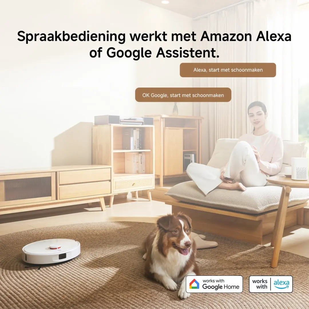 Xiaomi Robot Vacuum H50 Robotstofzuiger - Dweilfunctie Wit