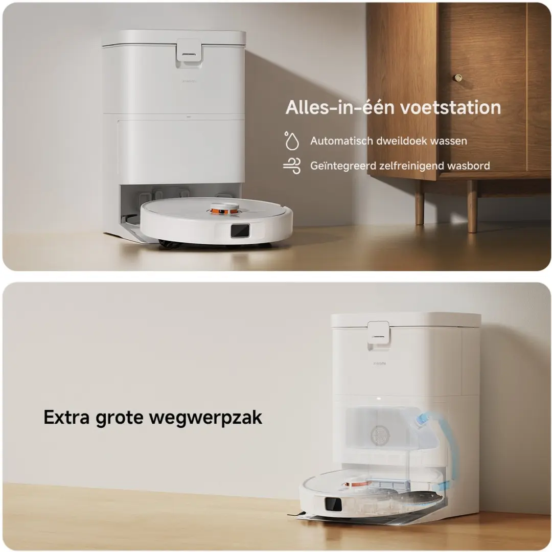 Xiaomi Robot Vacuum H50 Robotstofzuiger - Dweilfunctie Wit