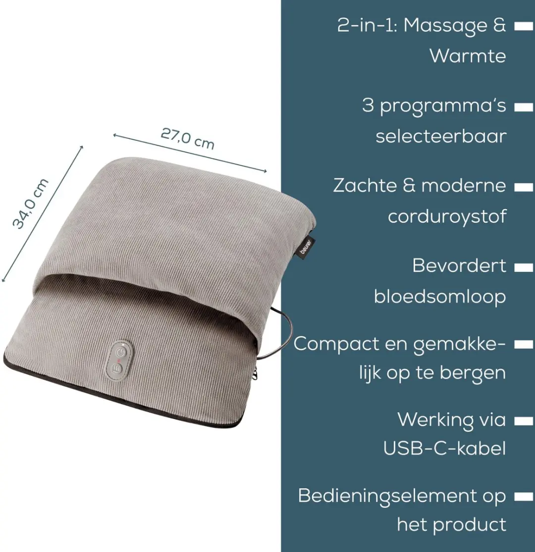 Beurer FM 28 Elektrische Voetenwarmer 27x34cm - Taupe