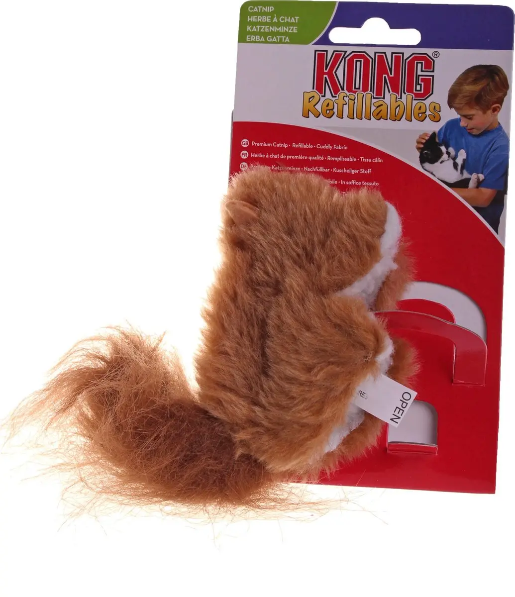 KONG Pluche Eekhoorn - Bruin