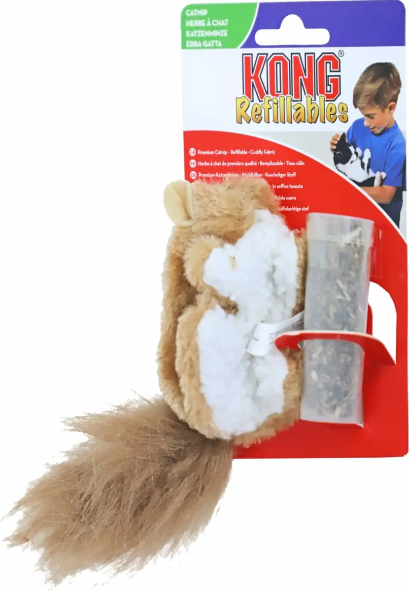 KONG Pluche Eekhoorn - Bruin