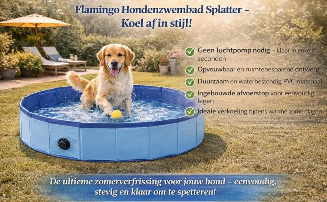 Flamingo Hondenzwembad 120cm - Blauw