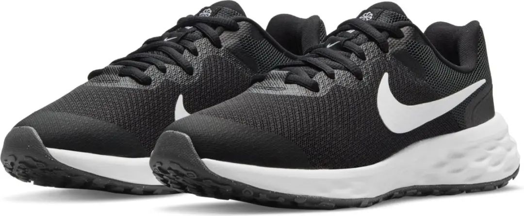 Nike Revolution 6 Next Nature GS Hardloopschoenen 40 - Zwart/Wit