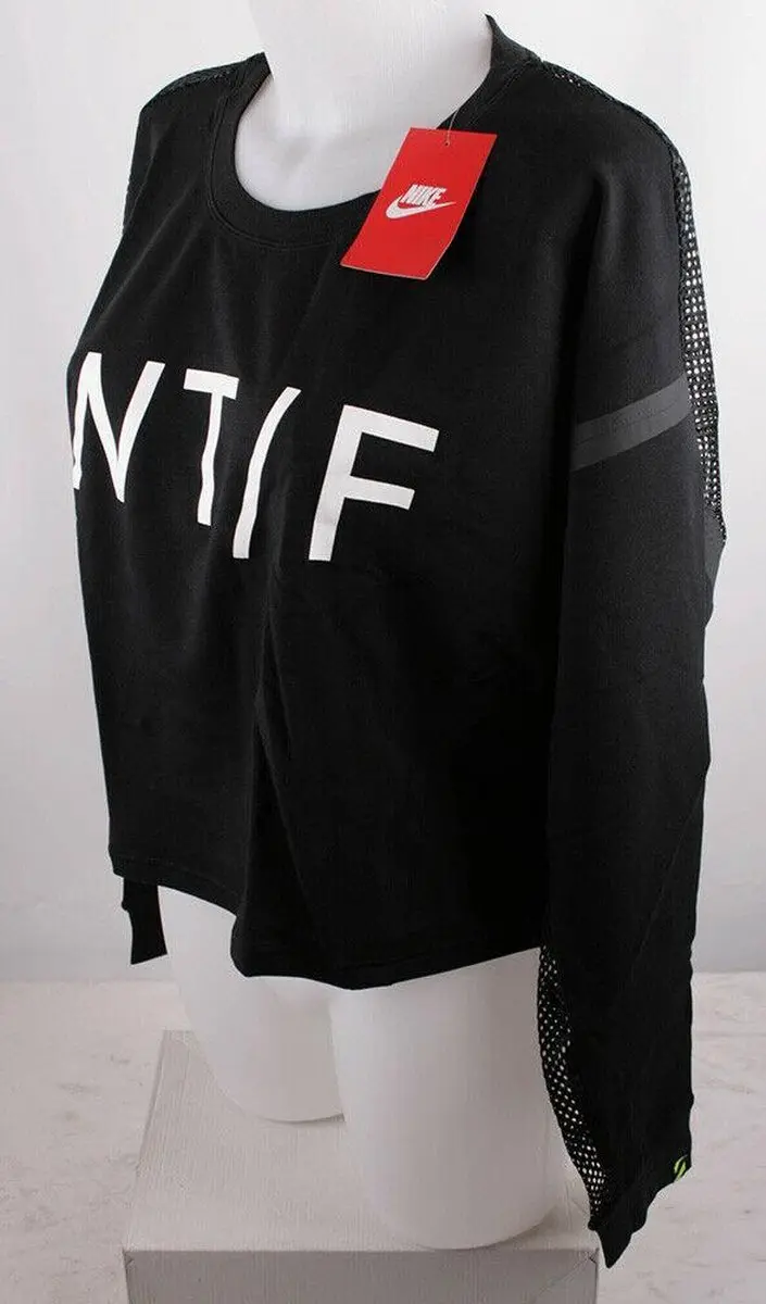 Nike Cropped Crew Tracksuit Sweatshirt - Zwart - XL